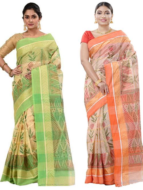women's saree combo - 19407039 - Very Small Image - 1