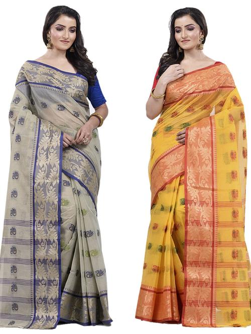 women's saree combo - 19407080 - Very Small Image - 1