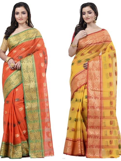 women's saree combo - 19407083 - Very Small Image - 1