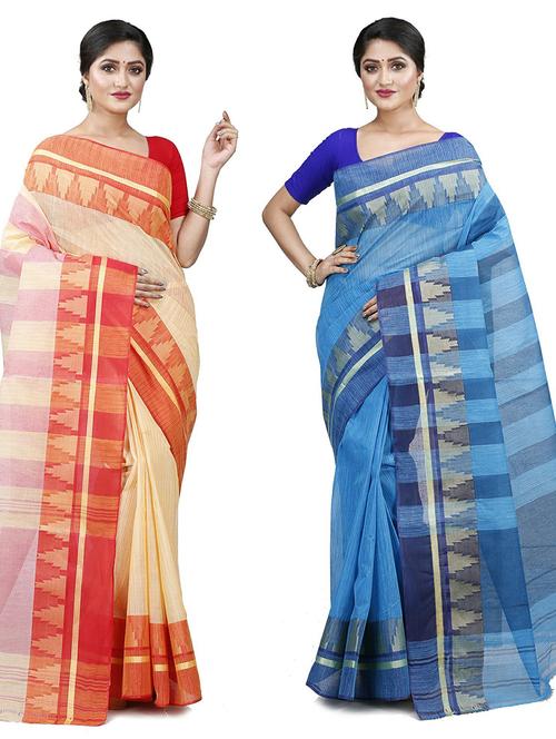 women's saree combo - 19407104 - Very Small Image - 1