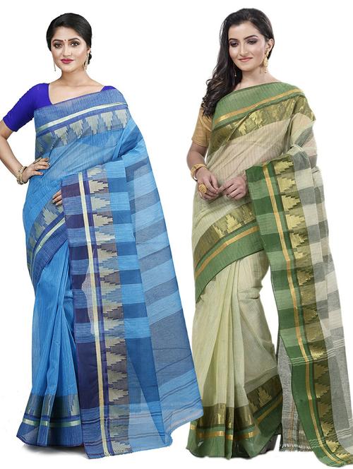 women's saree combo - 19407118 - Very Small Image - 1