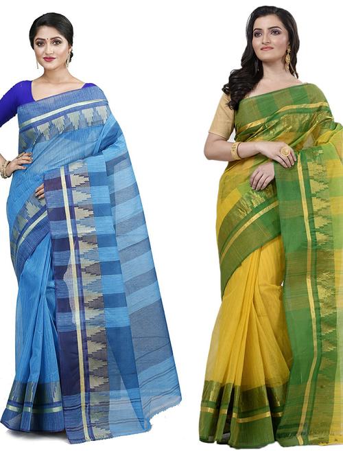 women's saree combo - 19407119 - Very Small Image - 1