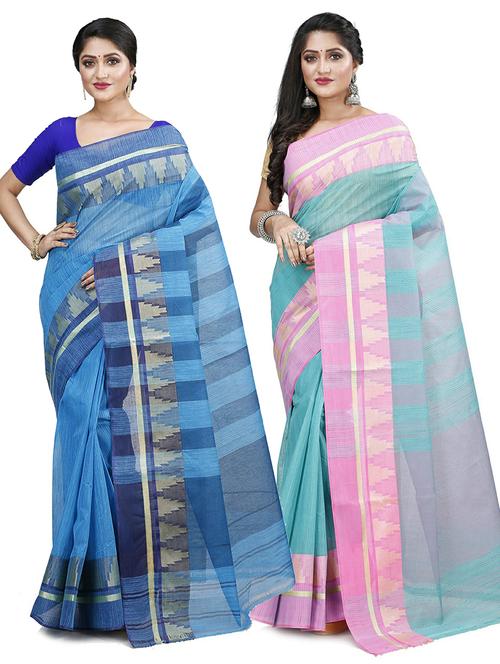 women's saree combo - 19407121 - Very Small Image - 1