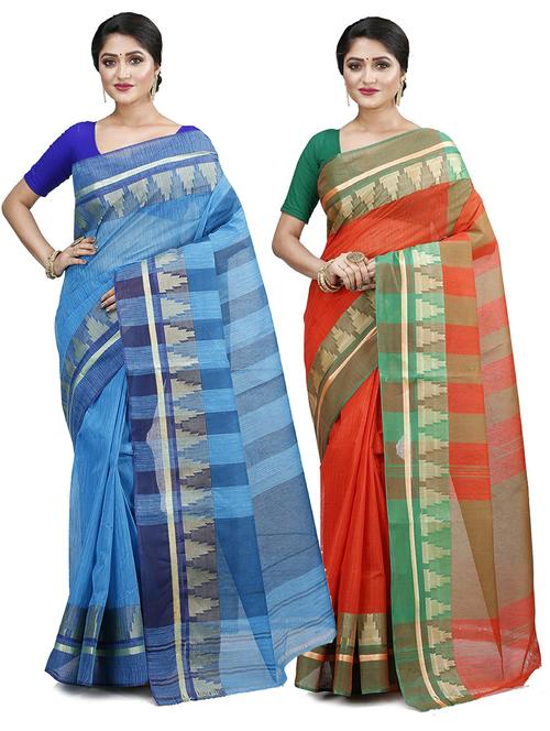 women's saree combo - 19407122 - Very Small Image - 1