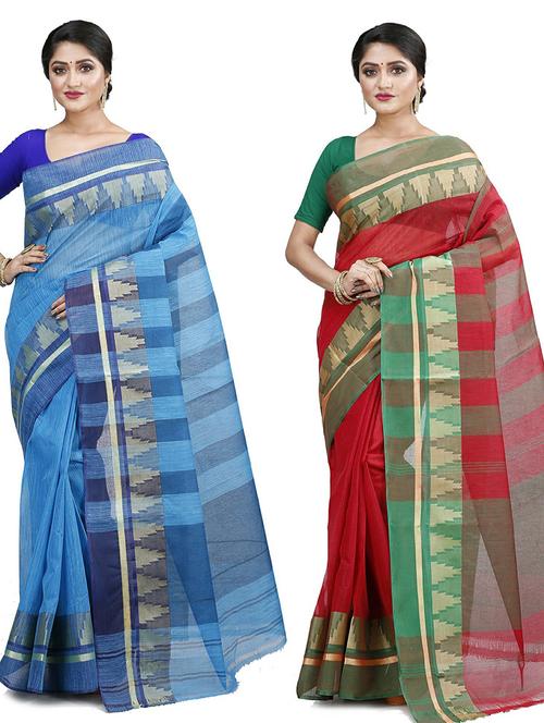 women's saree combo - 19407123 - Very Small Image - 1