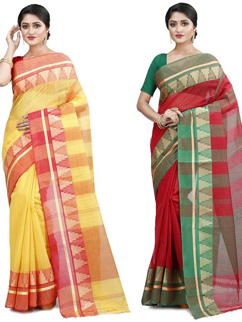 women's saree combo - 19407134 - Very Small Image - 1