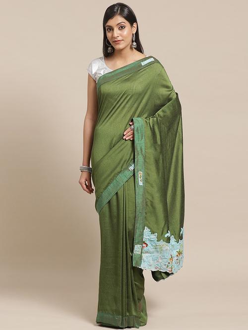 women's bordered royal blue colored saree - 19407157 - Very Small Image - 1