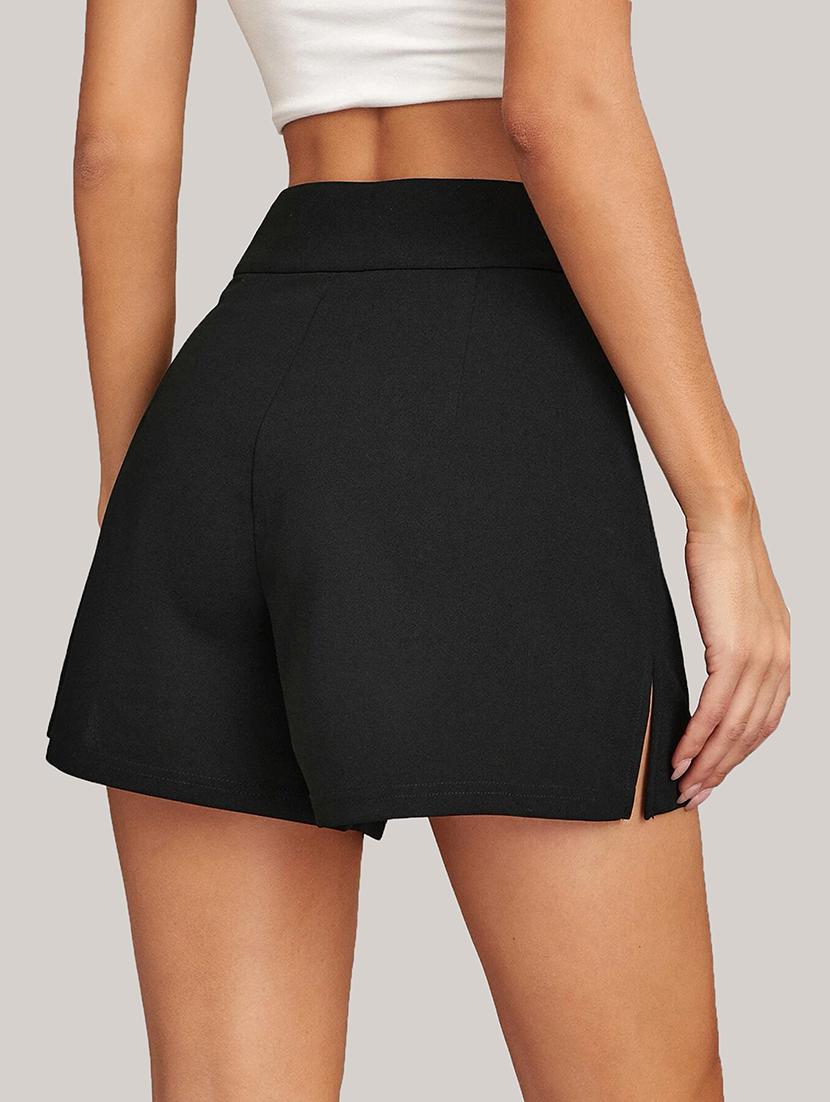 black solid short - 19407854 - Standard Image - 2