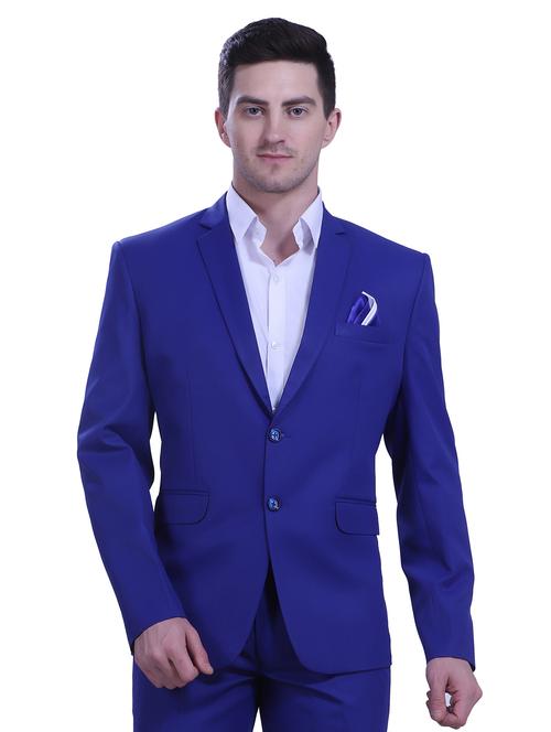 men notched collar single breasted casual blazer - 19408003 - Very Small Image - 1