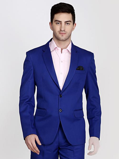 men notched collar single breasted casual blazer - 19408013 - Very Small Image - 1