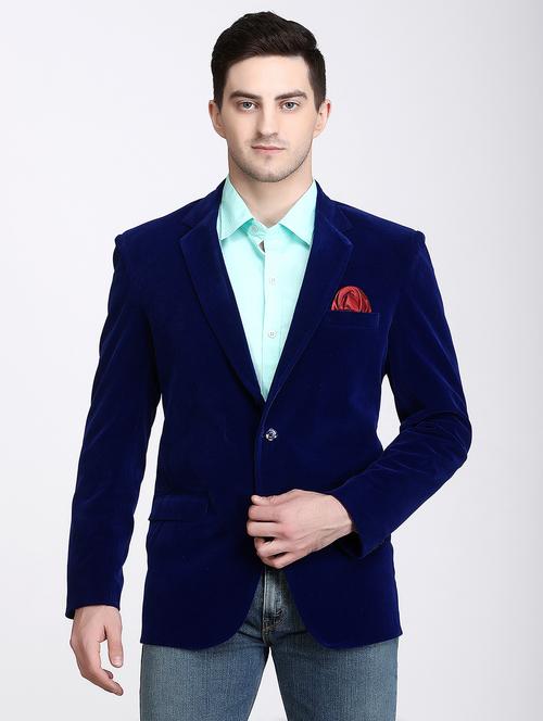 men notched collar single breasted casual blazer - 19408019 - Very Small Image - 1