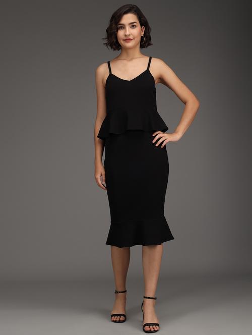 women's layered solid dress - 19408020 - Very Small Image - 1