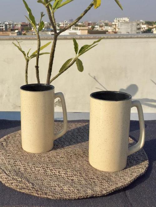caffeine handmade ceramic white matte milk mug (set of 2) - 19408602 - Very Small Image - 1