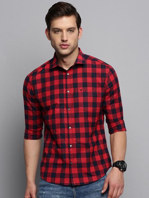 mens checks casual shirt - 19409880 - Very Small Image - 1