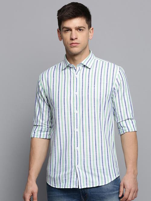mens stripes casual shirt - 19409890 - Very Small Image - 1