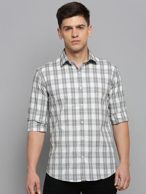 mens checks casual shirt - 19410018 - Very Small Image - 1