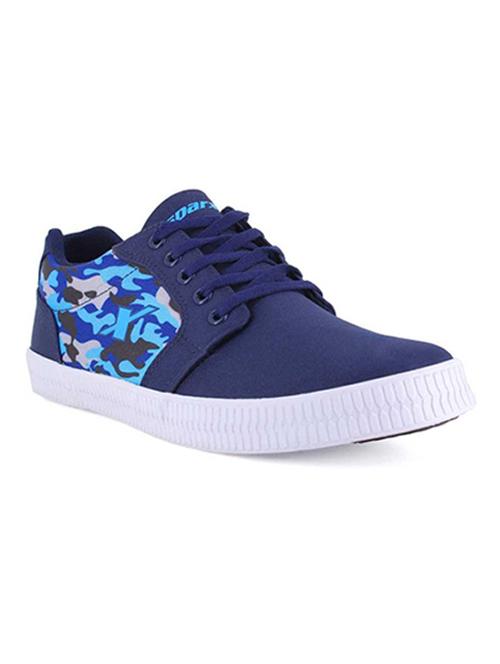 blue canvas lace up sneakers - 19410197 - Very Small Image - 1