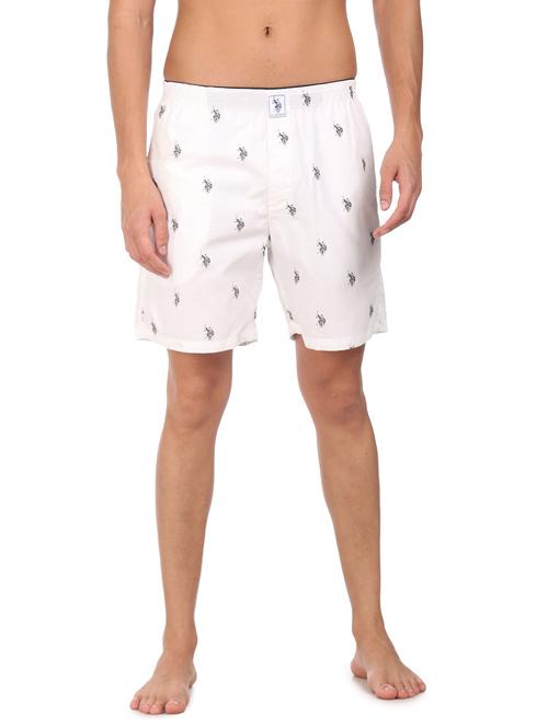 white printed cotton boxer short - 19411098 - Very Small Image - 1