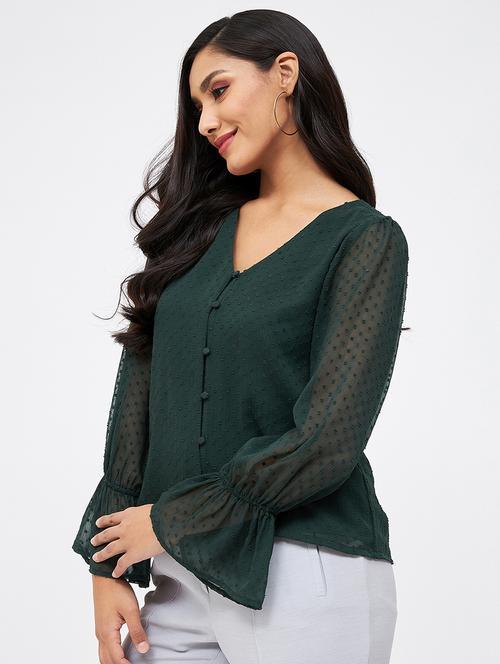 self design polyester regular top - 19411673 - Very Small Image - 1