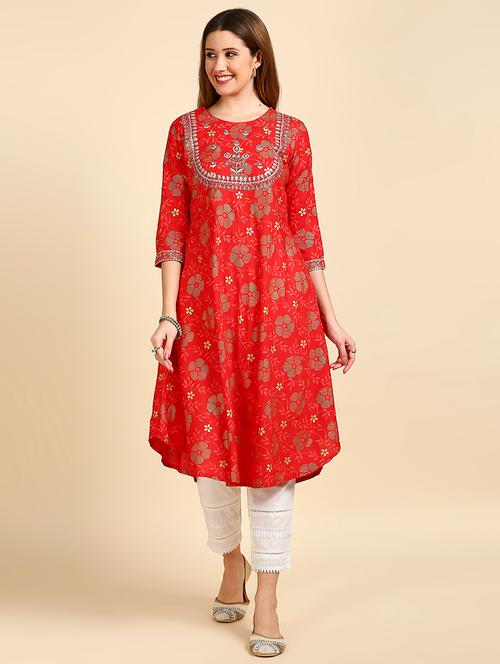 women's a-line kurta - 19412242 - Very Small Image - 1
