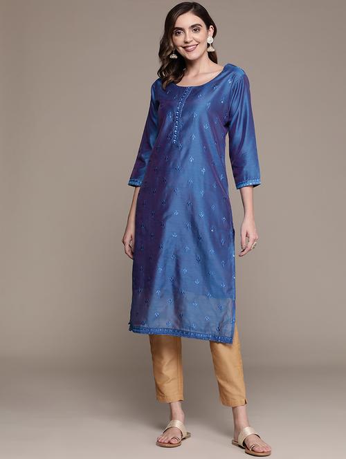 women's straight kurta - 19412298 - Very Small Image - 1