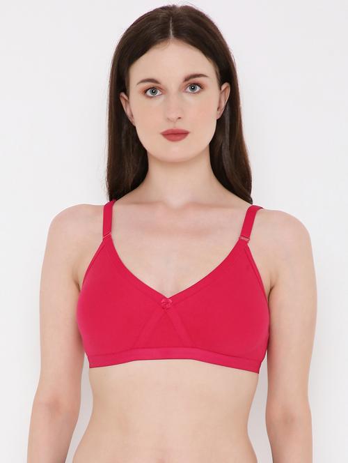 red cotton blend tshirt bra - 19412892 - Very Small Image - 1