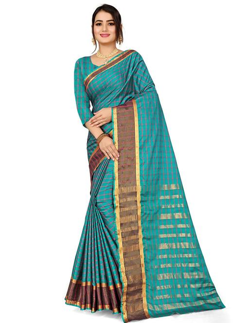self design paithani saree with blouse - 19414087 - Very Small Image - 1