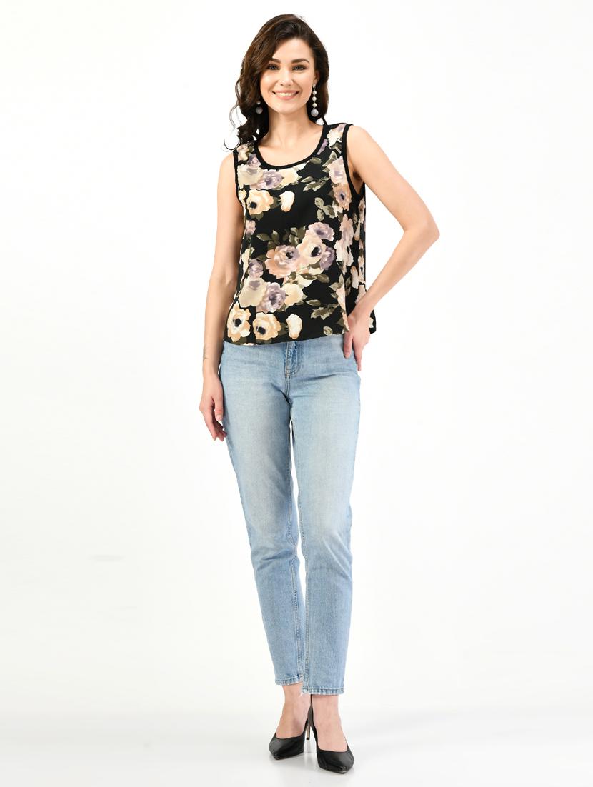 florals prints poly crepe regular top - 19414496 - Standard Image - 5