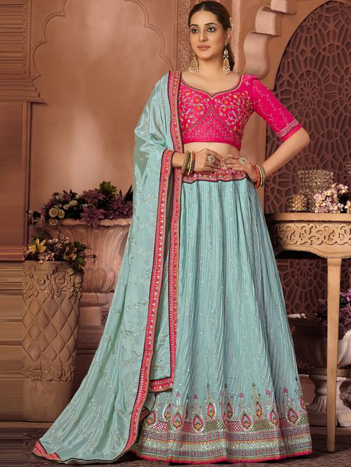 women embroidered lehenga - 19414655 - Very Small Image - 1