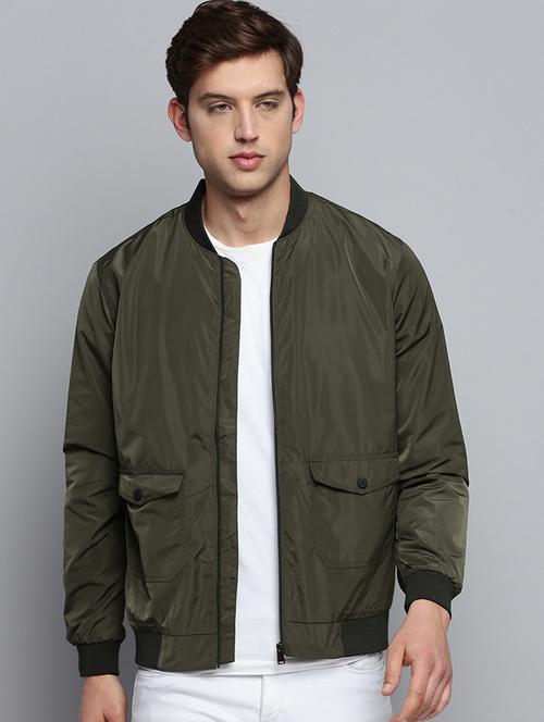 men solids long sleeve casual jacket - 19415019 - Very Small Image - 1
