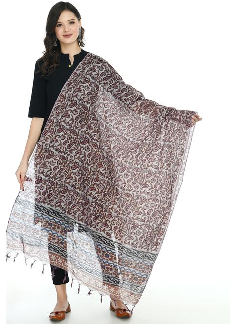 women paisley printed dupatta - 19417185 - Very Small Image - 1