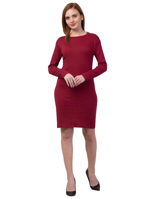 women's bodycon solid dress - 19417227 - Very Small Image - 1