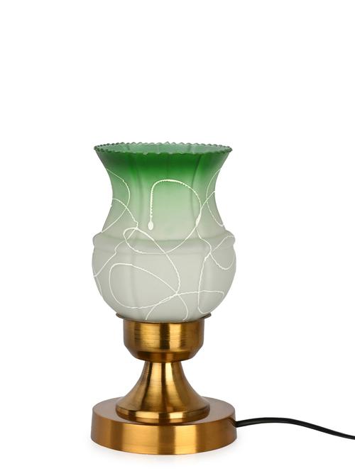 designer led compatible table lamp with decorated glass shade - 19417589 - Very Small Image - 1