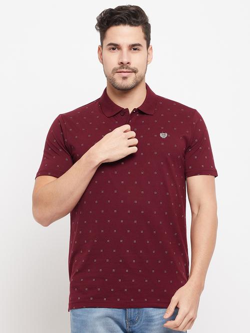 printed cotton blend polo t-shirt  - 19420238 - Very Small Image - 1