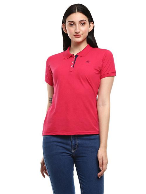 women's plain polo neck t-shirt - 19420417 - Very Small Image - 1