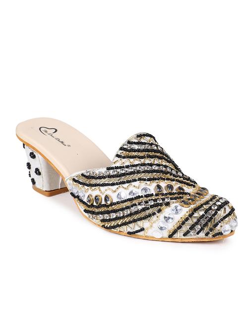 white embellished mules - 19421425 - Very Small Image - 1