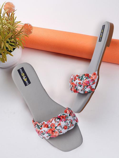 grey synthetic slip on sandals - 19421518 - Very Small Image - 1