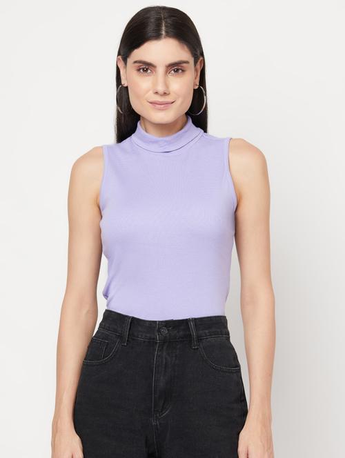 women's straight high neck top - 19421556 - Very Small Image - 1