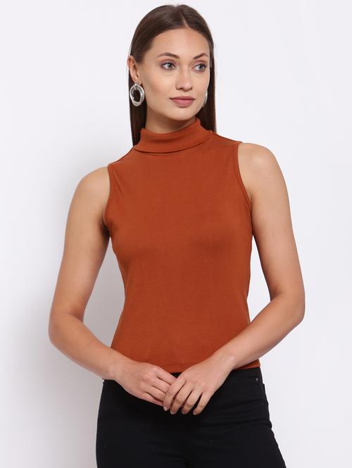 women's straight turtle neck top - 19421583 - Very Small Image - 1
