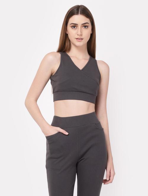 cotton overlapped knitted top - 19421601 - Very Small Image - 1