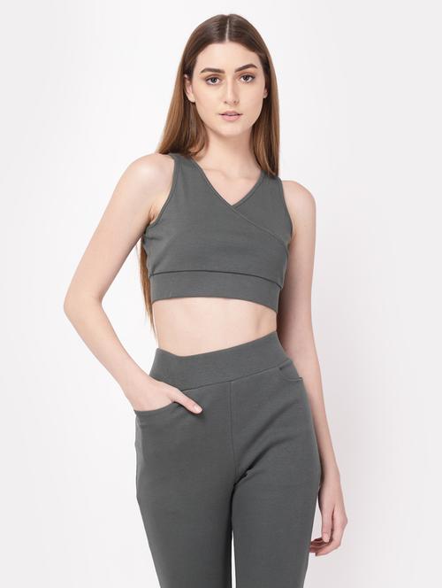 cotton overlapped knitted top - 19421603 - Very Small Image - 1