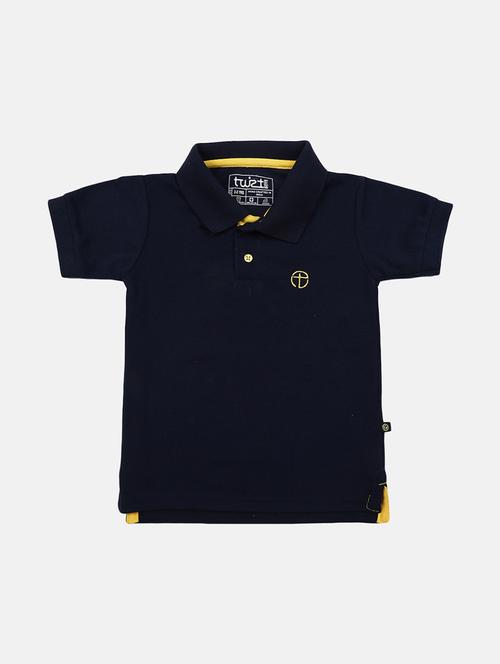 navy blue solid t-shirt - 19423023 - Very Small Image - 1