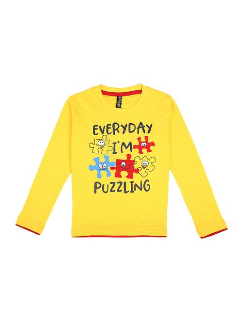 boys typography print t-shirt - 19423139 - Very Small Image - 1