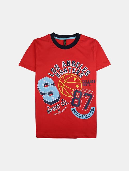 boys round neck printed t-shirt - 19423185 - Very Small Image - 1