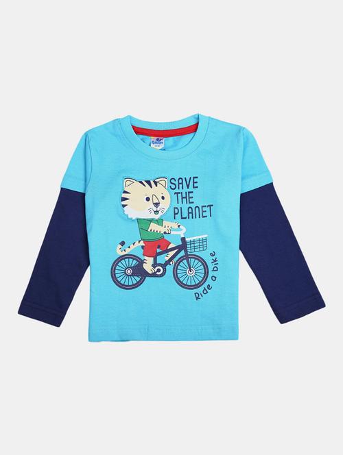 Boys Round Neck Printed T-shirt - 19423311 - Very Small Image - 1