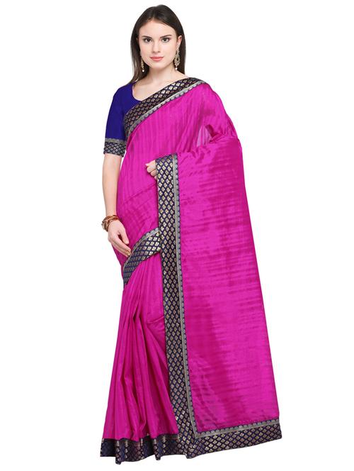 contrast bordered woven saree - 19424091 - Very Small Image - 1
