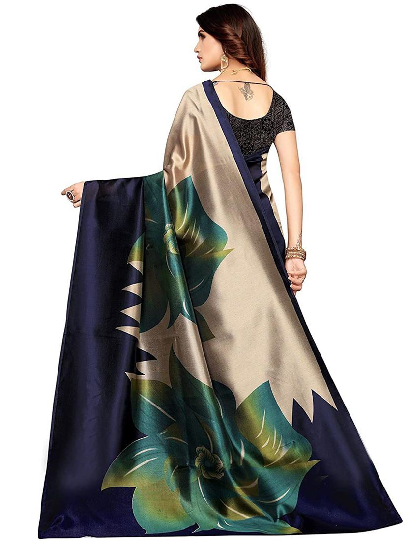 women's self design navy blue colored saree - 19430097 - Standard Image - 2