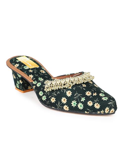 women embellished mules sandal - 19430277 - Very Small Image - 1