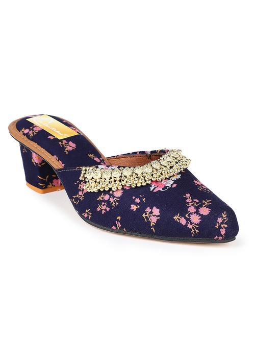women embellished mules sandal - 19430280 - Very Small Image - 1