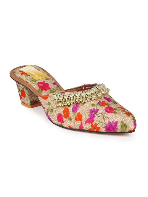 women embellished mules sandal - 19430331 - Very Small Image - 1